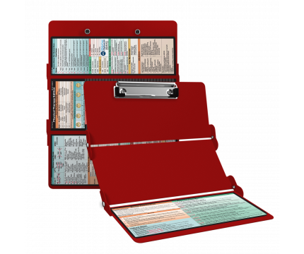 WhiteCoat Clipboard® Trifold - Red Physical Therapy Edition
